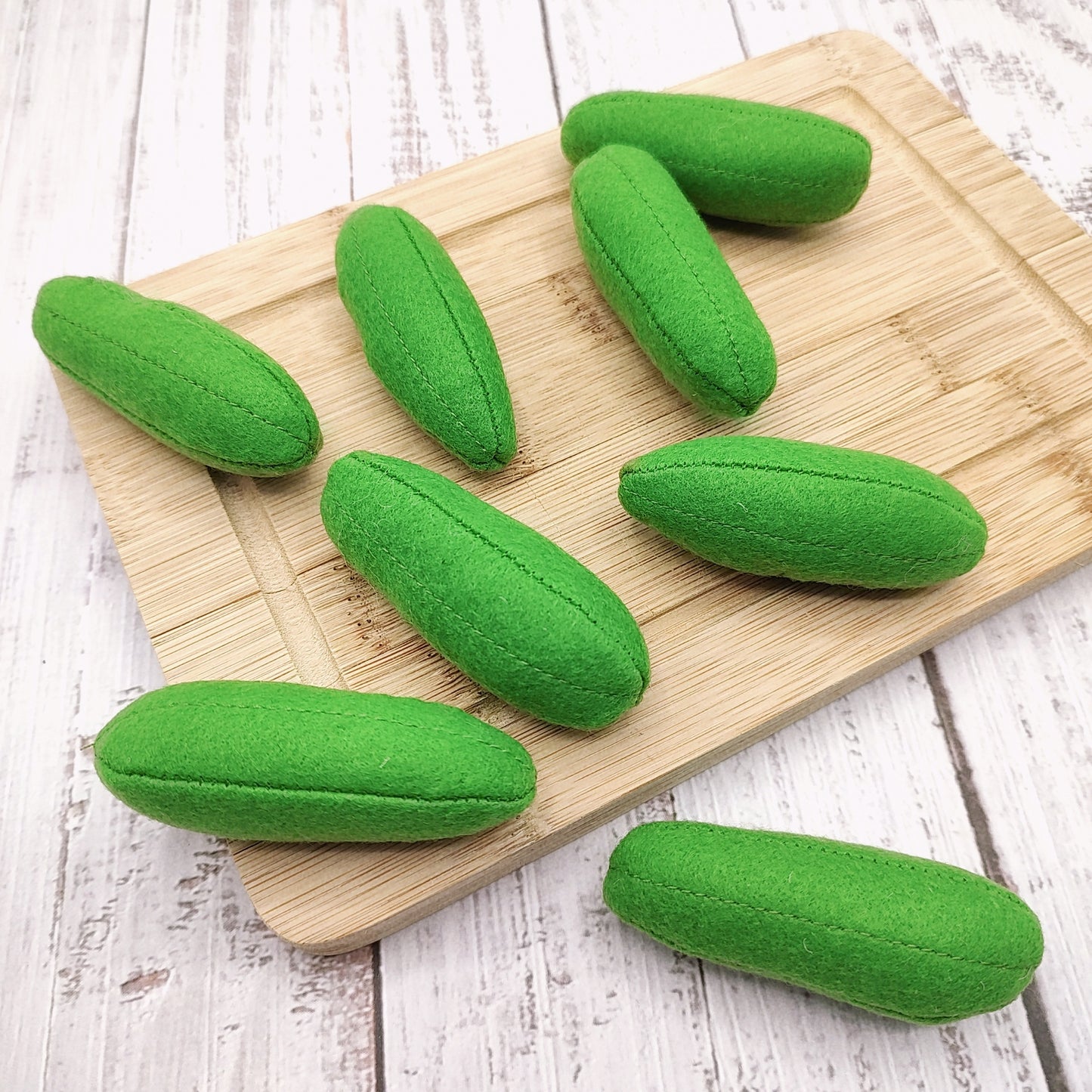 Mini cucumber felt play food vegetable