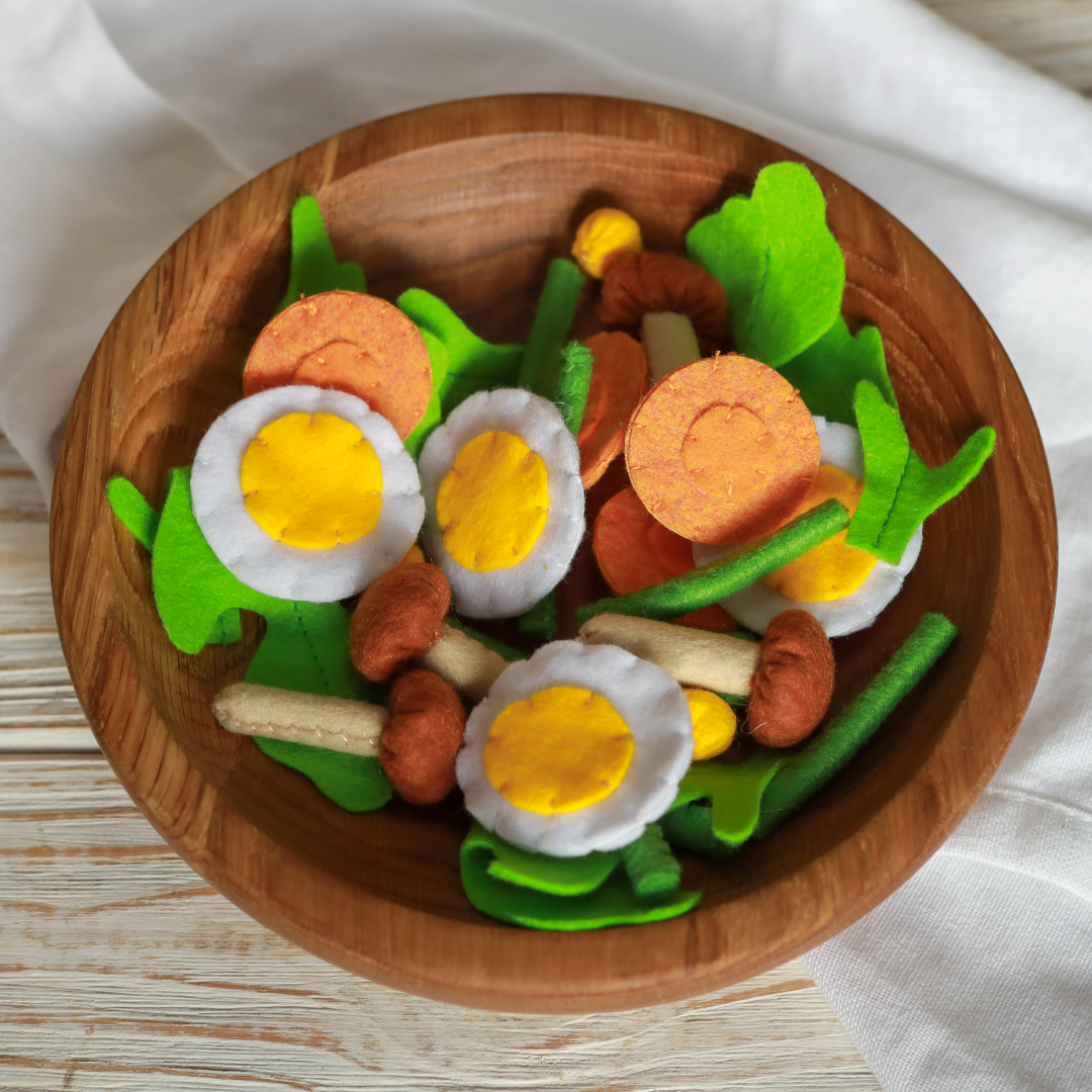 Egg slice round, felt play food