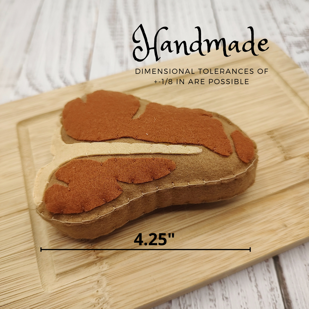 steak T-bone, felt play food