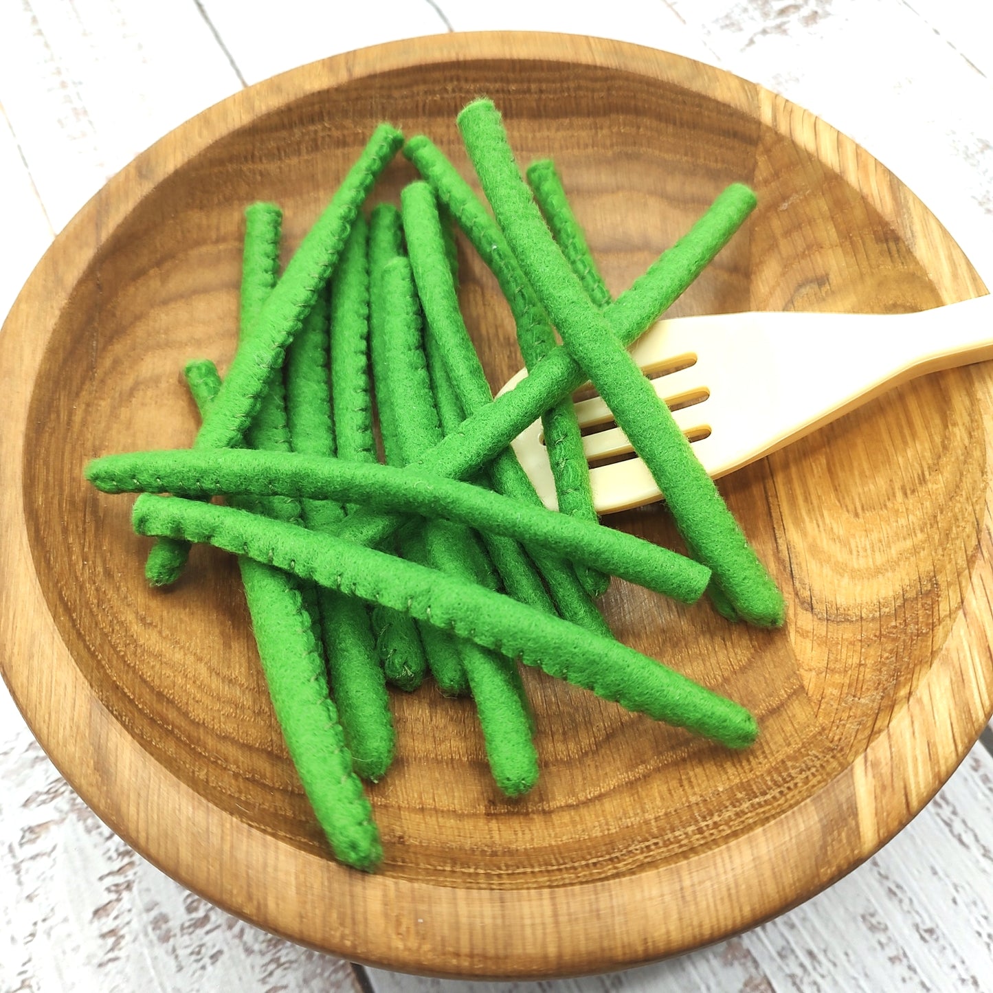 Green bean felt play food vegetable