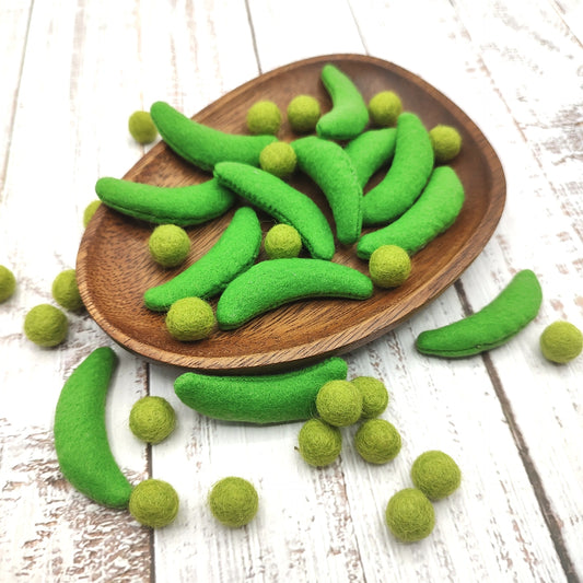 Snap peas felt play food vegetable