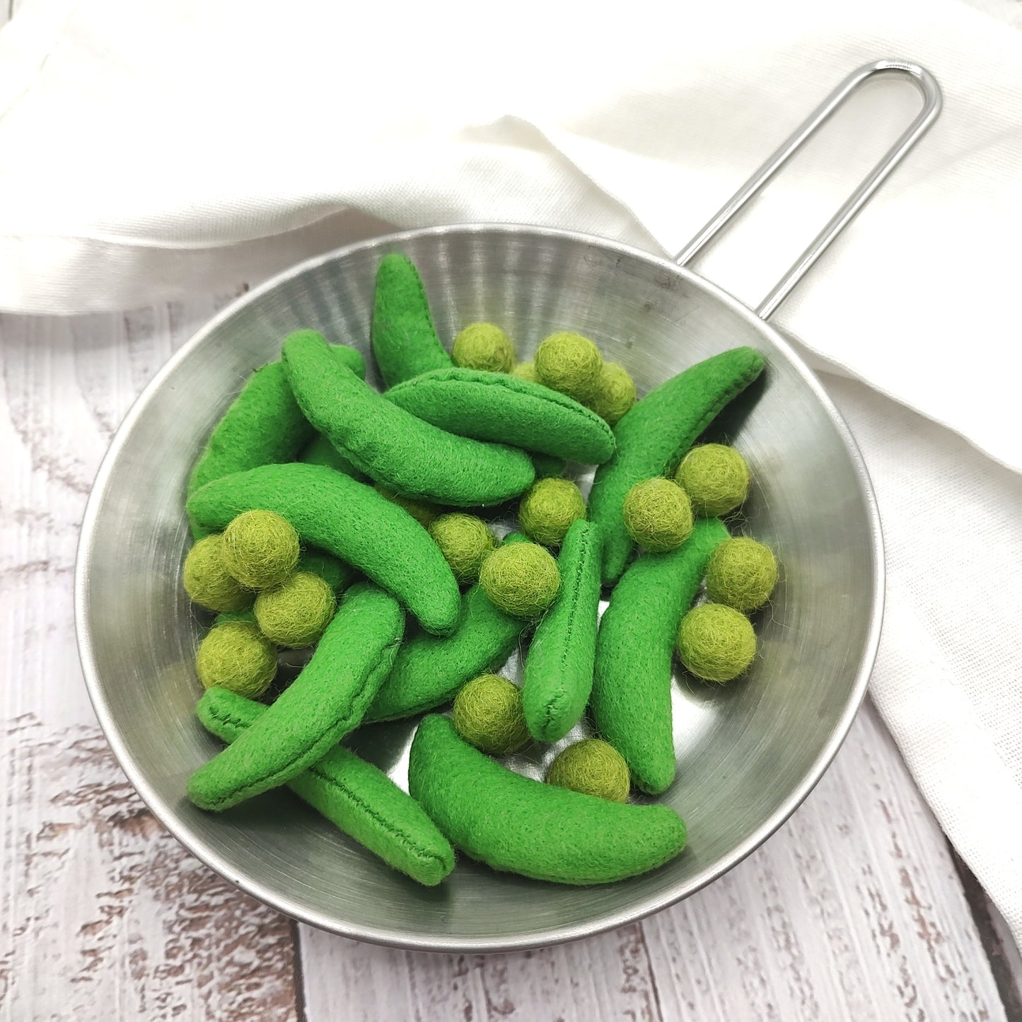 Snap peas felt play food vegetable