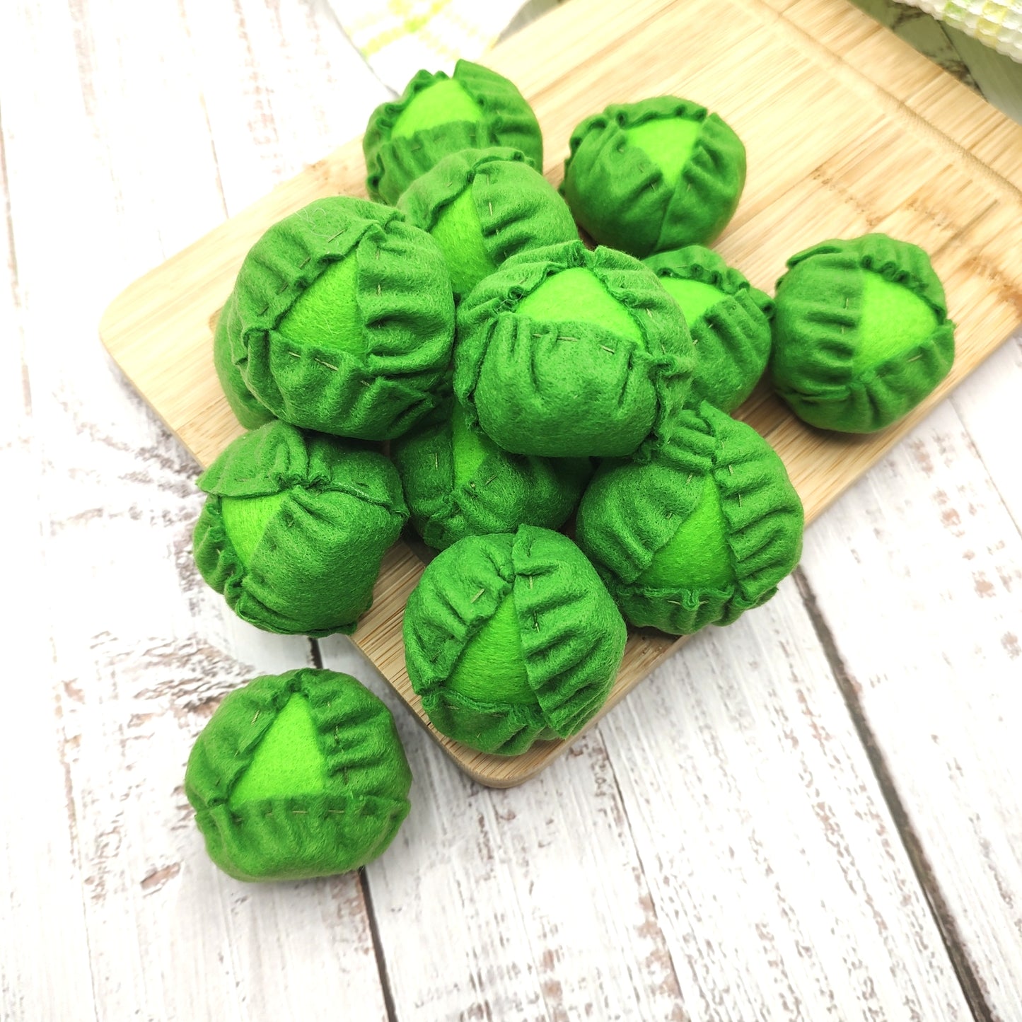 Brussel sprouts felt play food vegetable