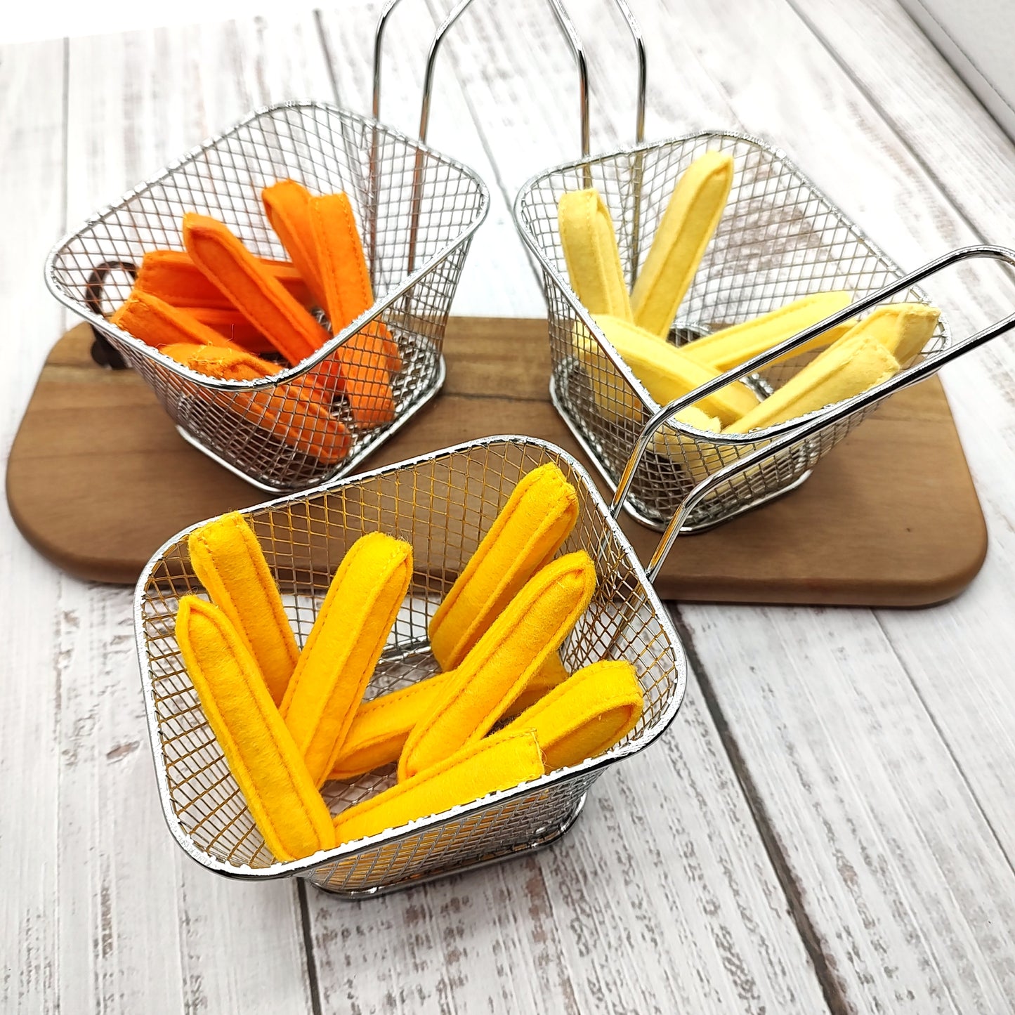 French fries, roasted sweet potato play food