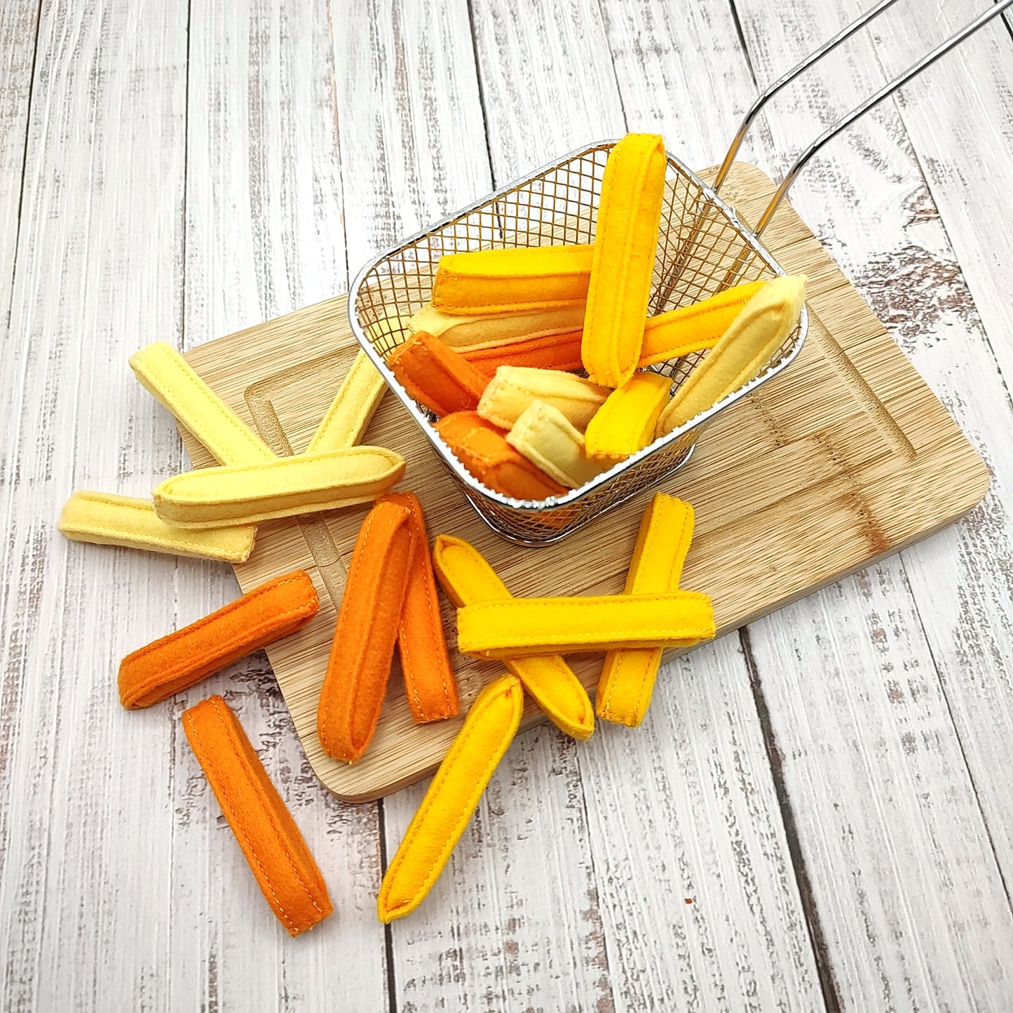 French fries, roasted sweet potato play food