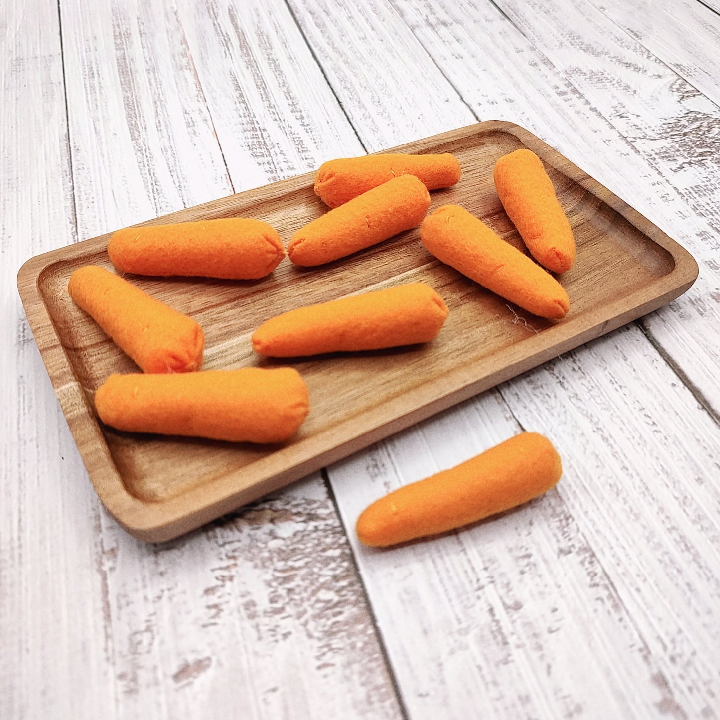 Baby carrot felt play food vegetable