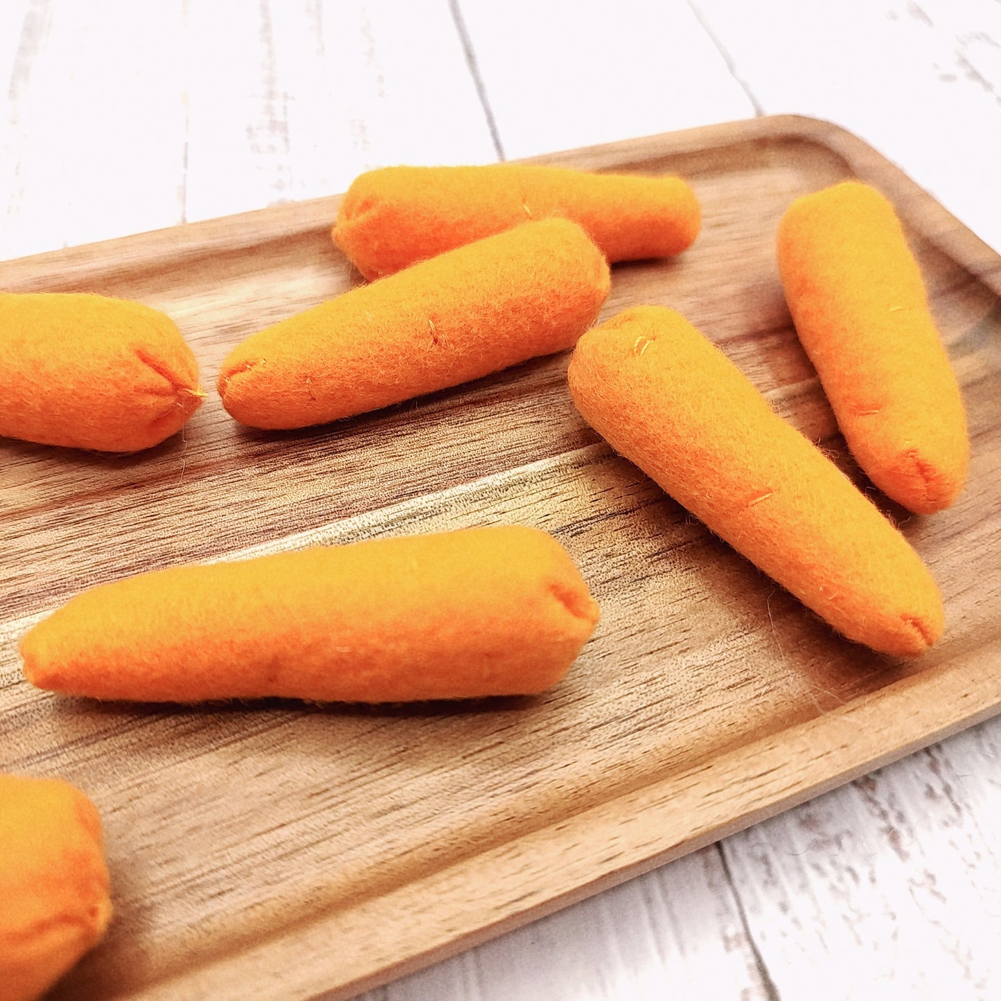 Baby carrot felt play food vegetable