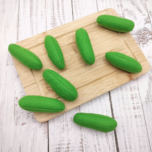 Mini cucumber felt play food vegetable