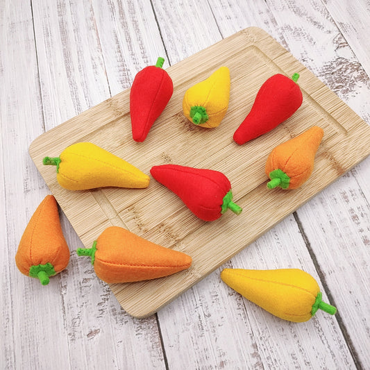 Mini sweet pepper felt play food vegetable