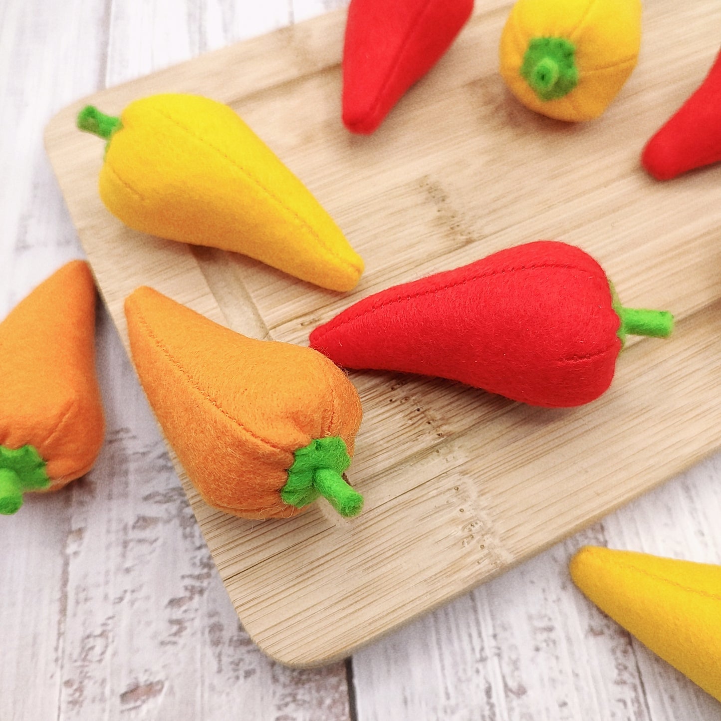 Mini sweet pepper felt play food vegetable