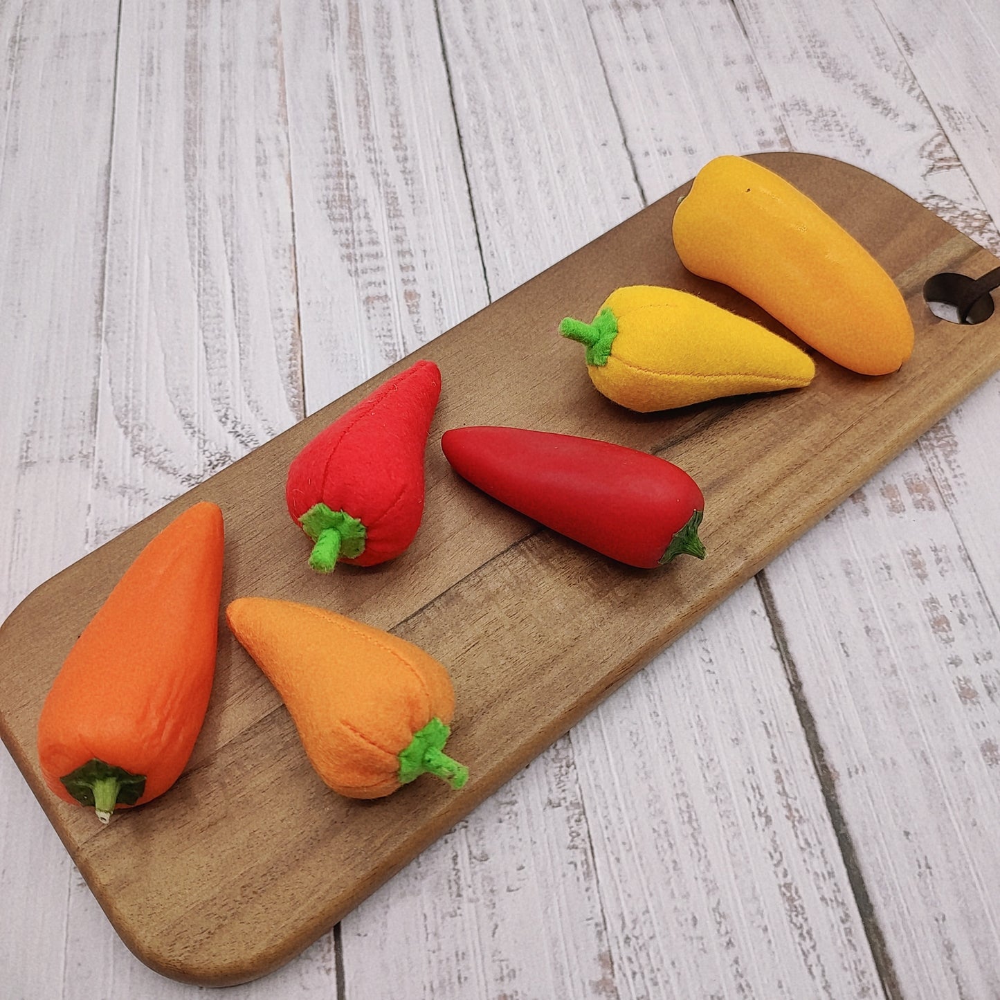 Mini sweet pepper felt play food vegetable