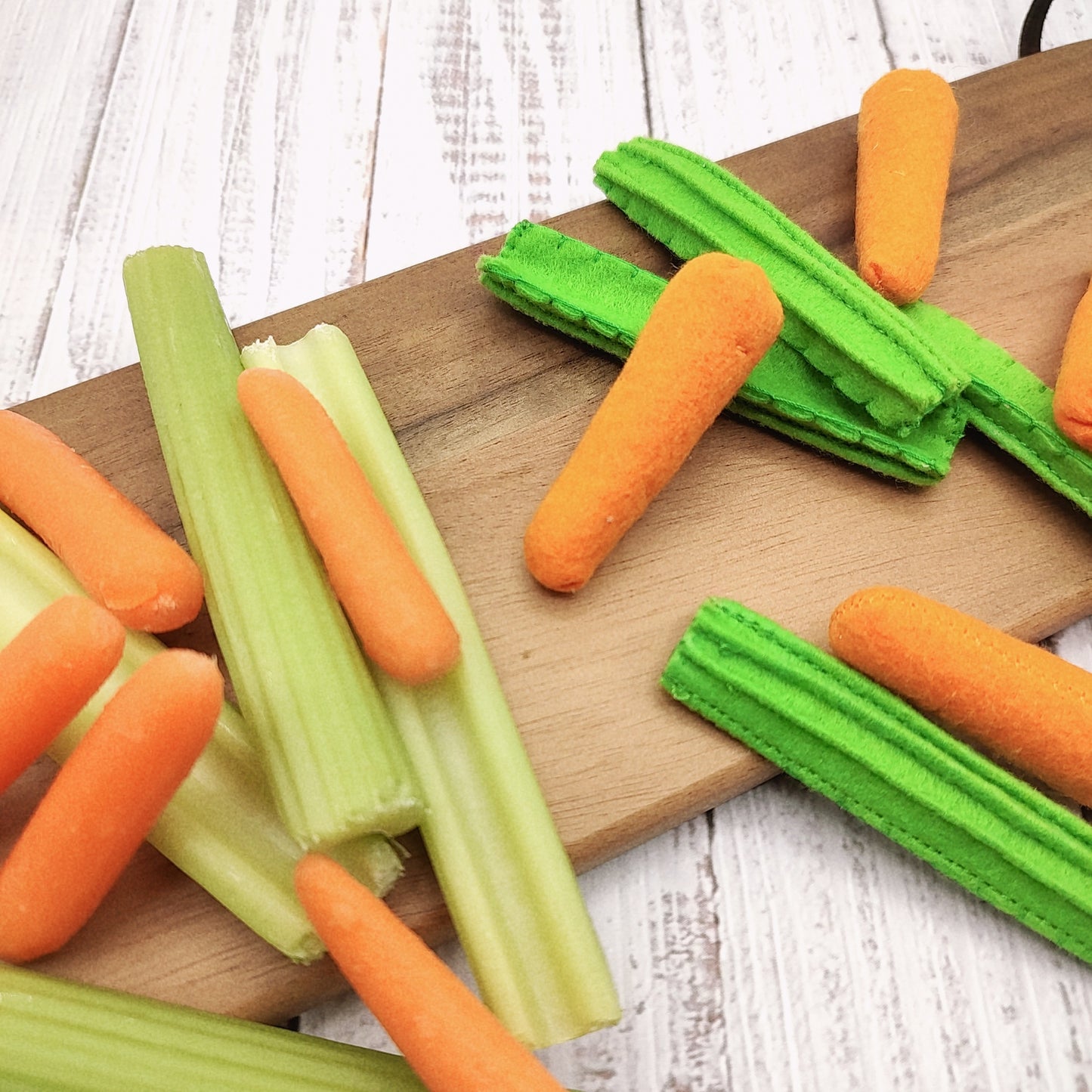 Baby carrot felt play food vegetable