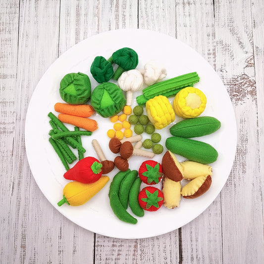 Vegetable set felt play food vegetable