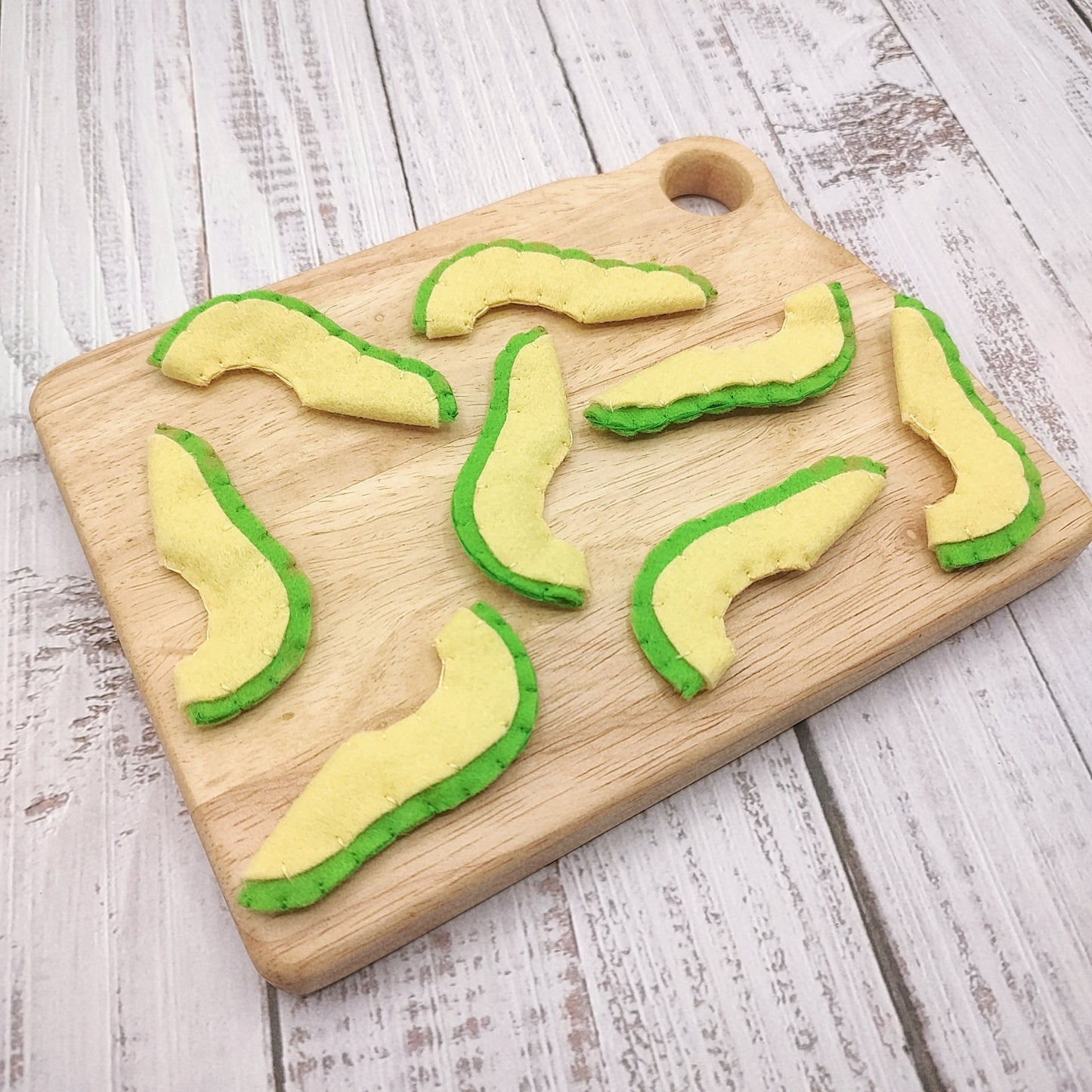 Avocado slice felt play food vegetable