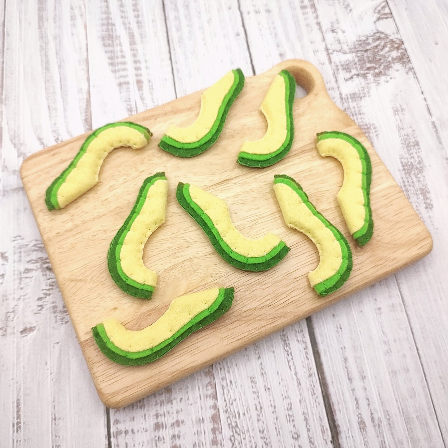 Avocado slice felt play food vegetable