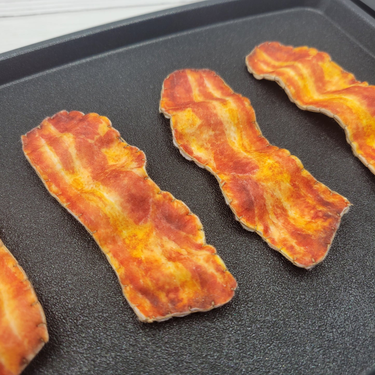Kids cooking toy plush bacon strips