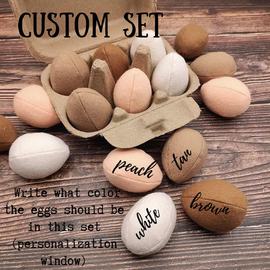 Soft plush egg toy displayed with color tips