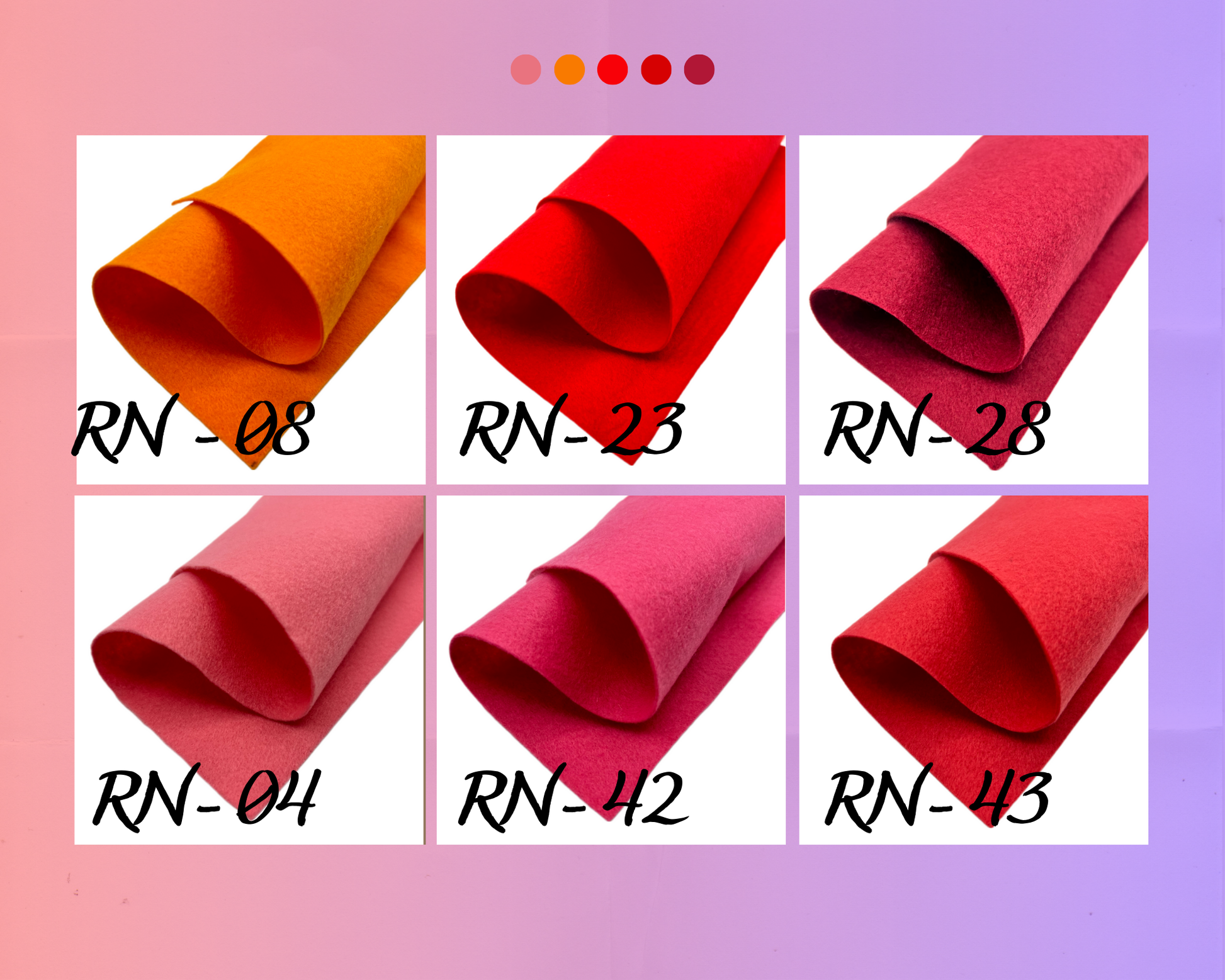 Felt sheets as DIY play food craft supplies