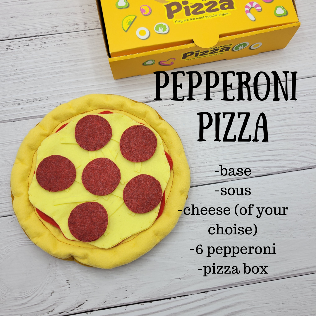 Build your pizza set with plush slices and toppings