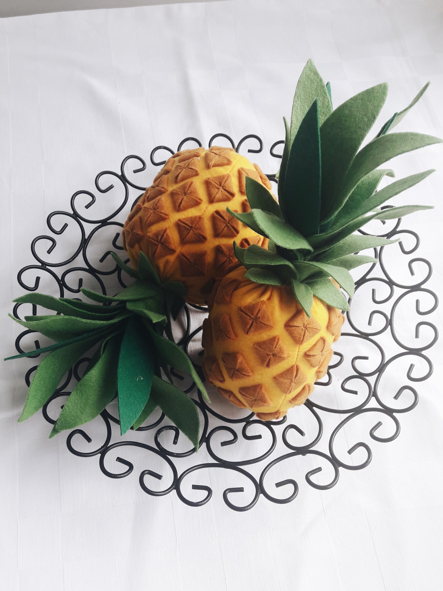 Soft pineapple plush toy for kids play kitchen