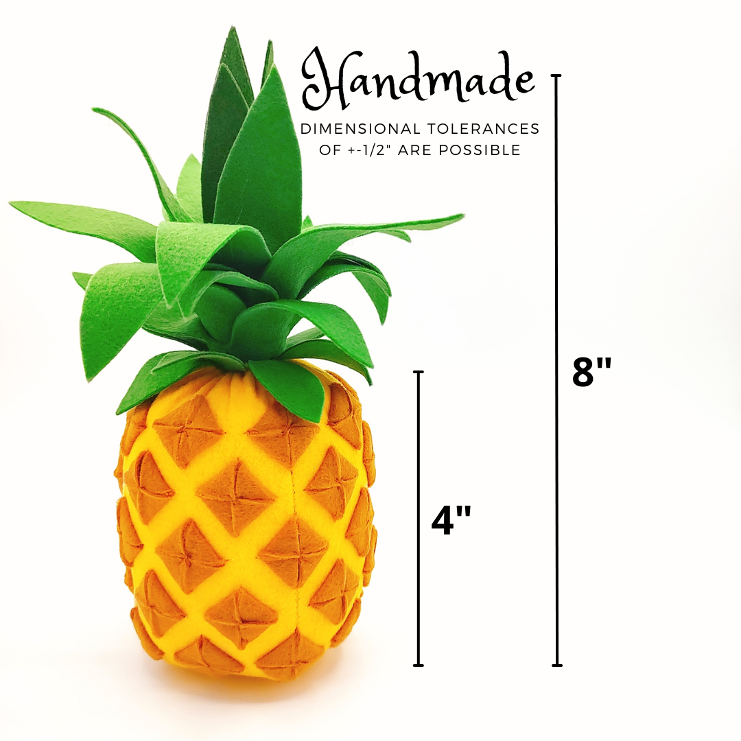 Cute yelloq toy plush pineapple food