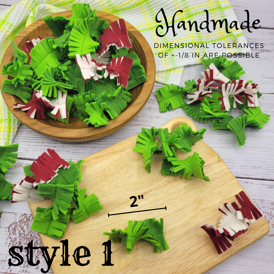 Pretend play felt salad leaves vegetable toy