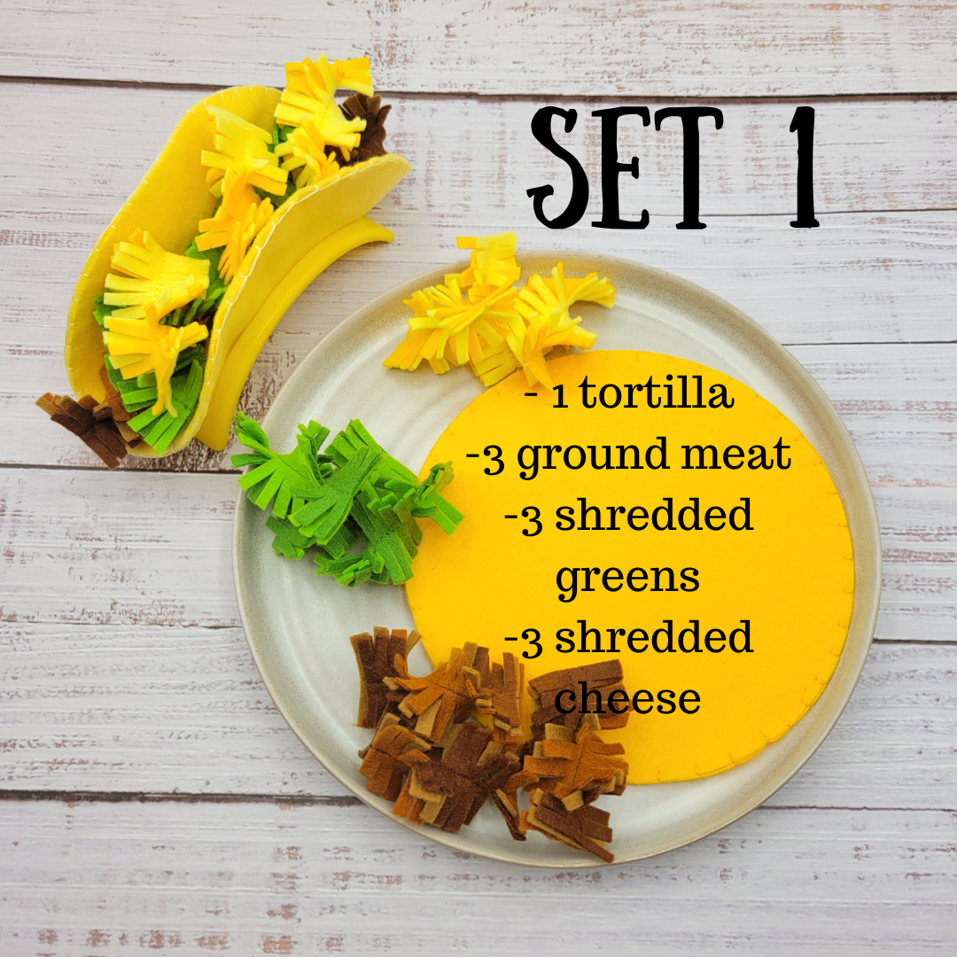 Build your taco plush set including this taco