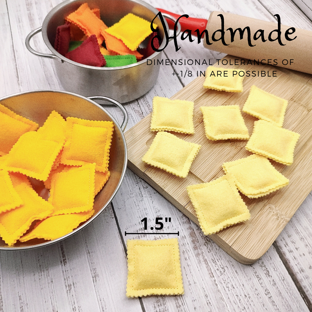 Ravioli pasta beige farfalle, bow tie play food