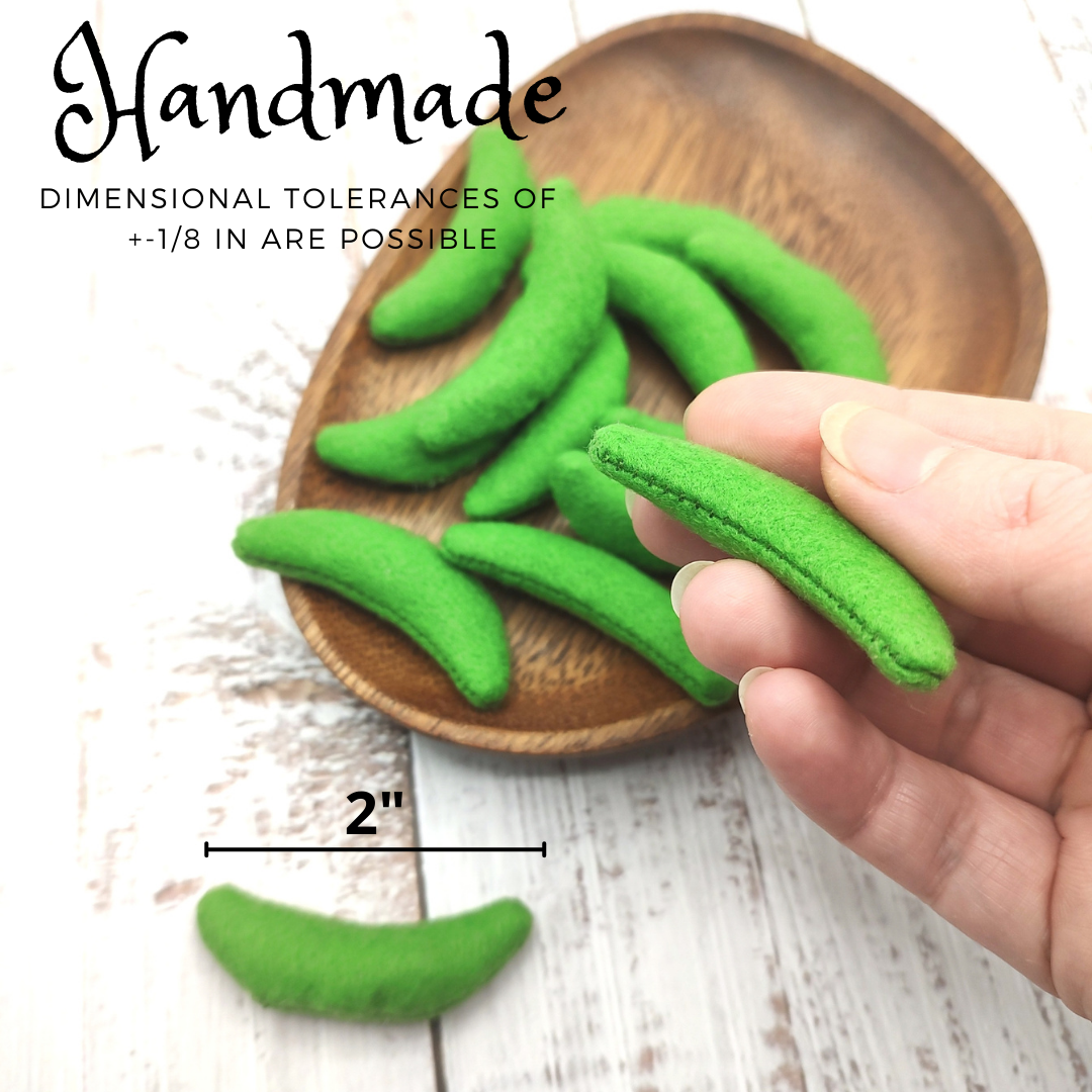 Snap peas felt play food vegetable