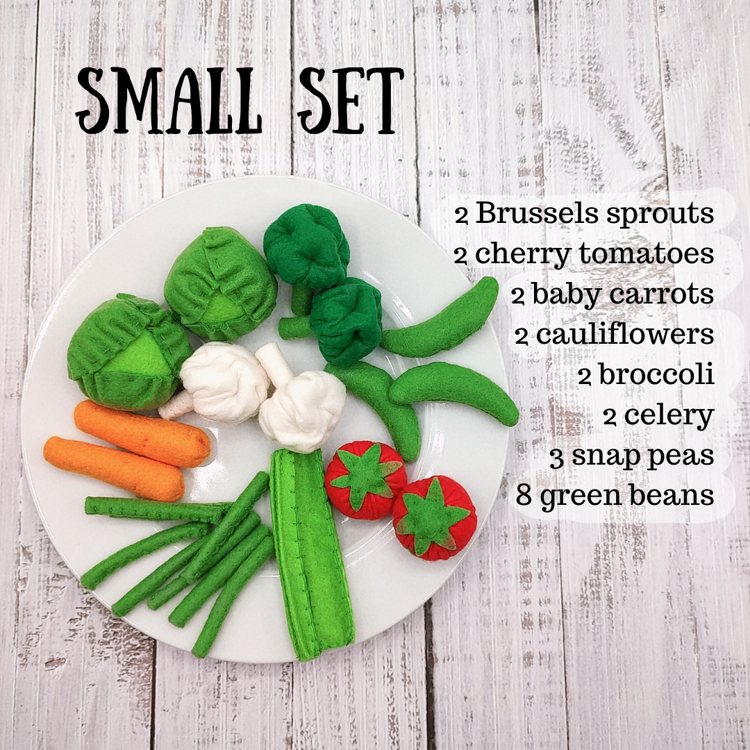 Vegetable set felt play food vegetable