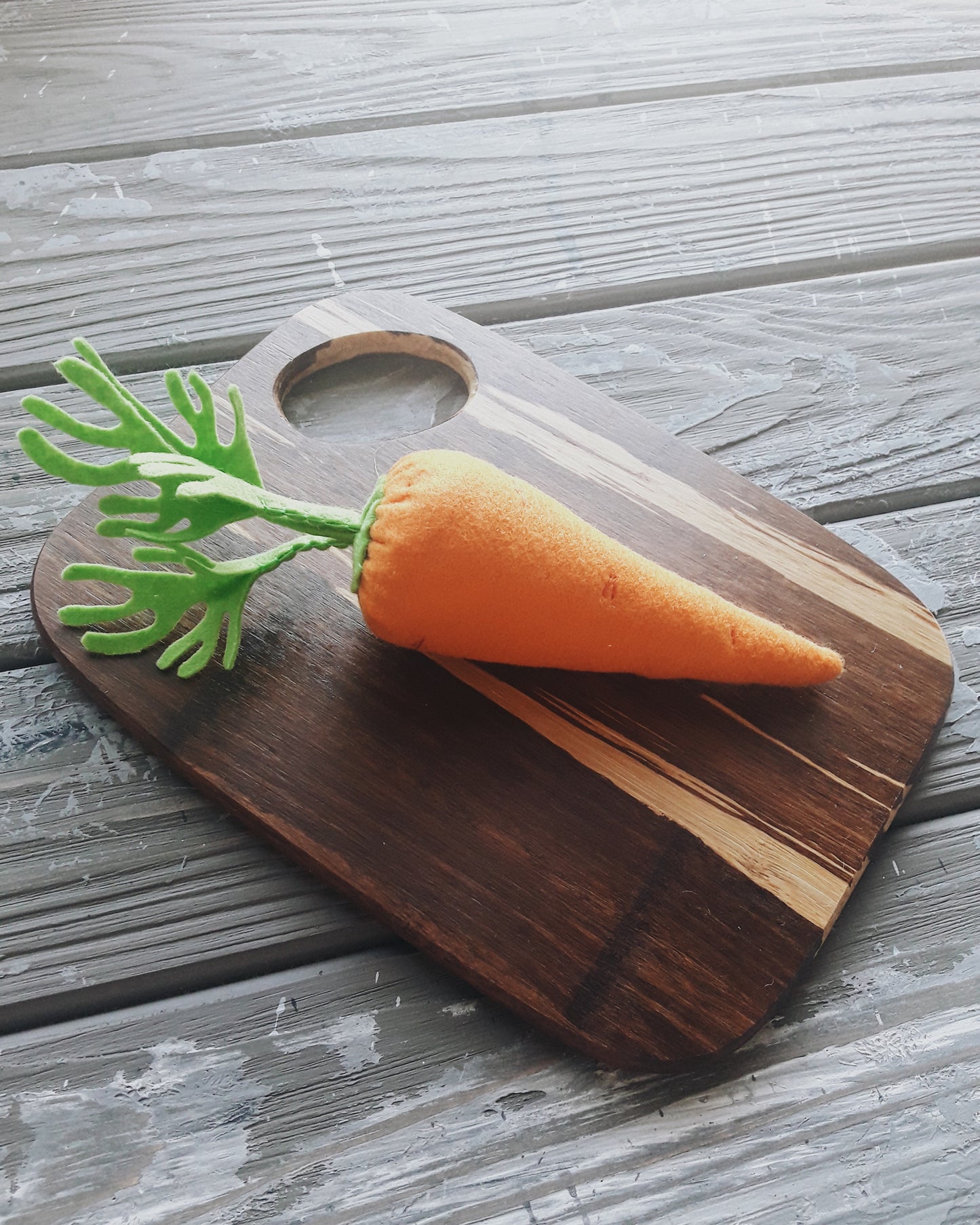 Carrot play food, felt food vegetables