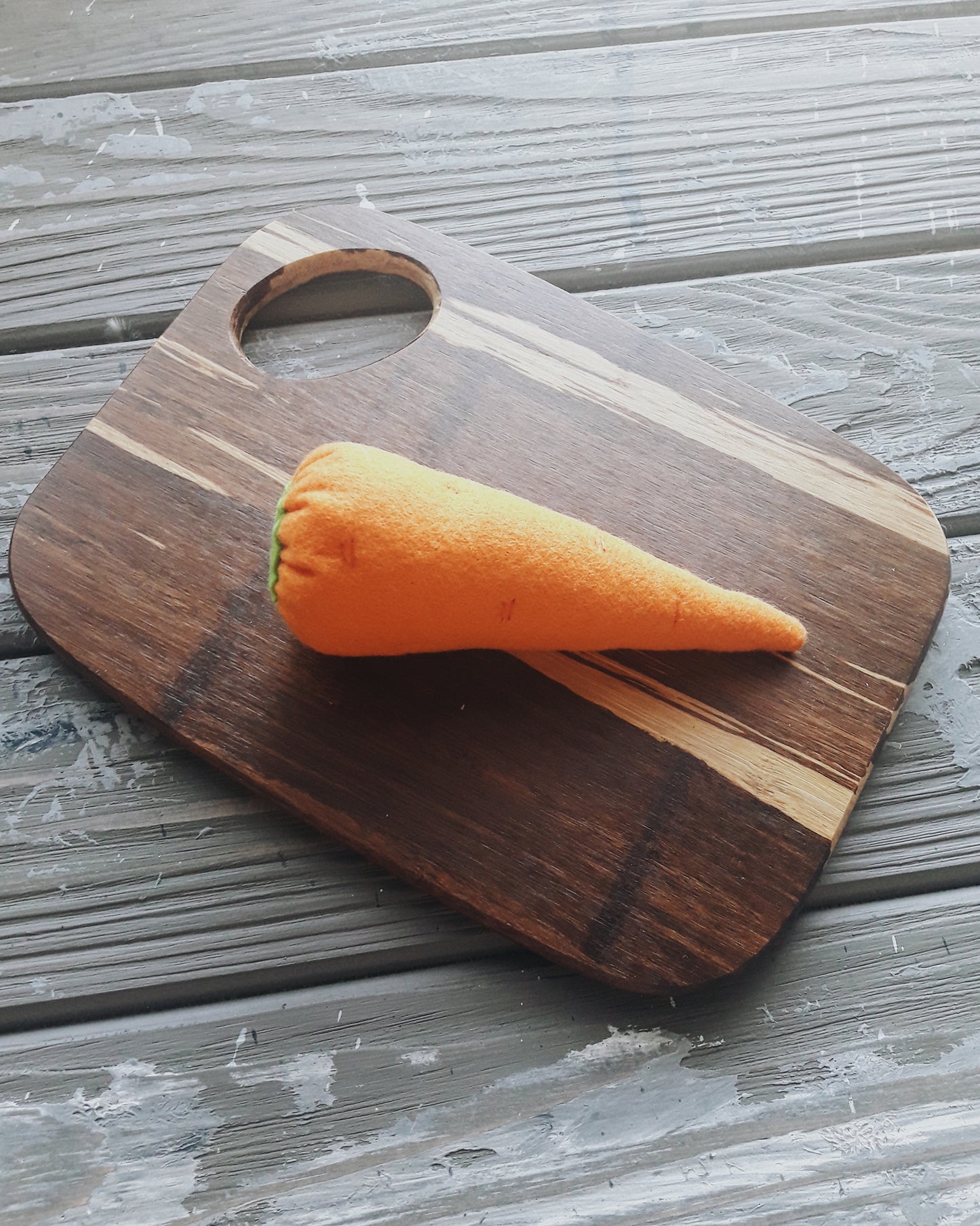 Carrot play food, felt food vegetables