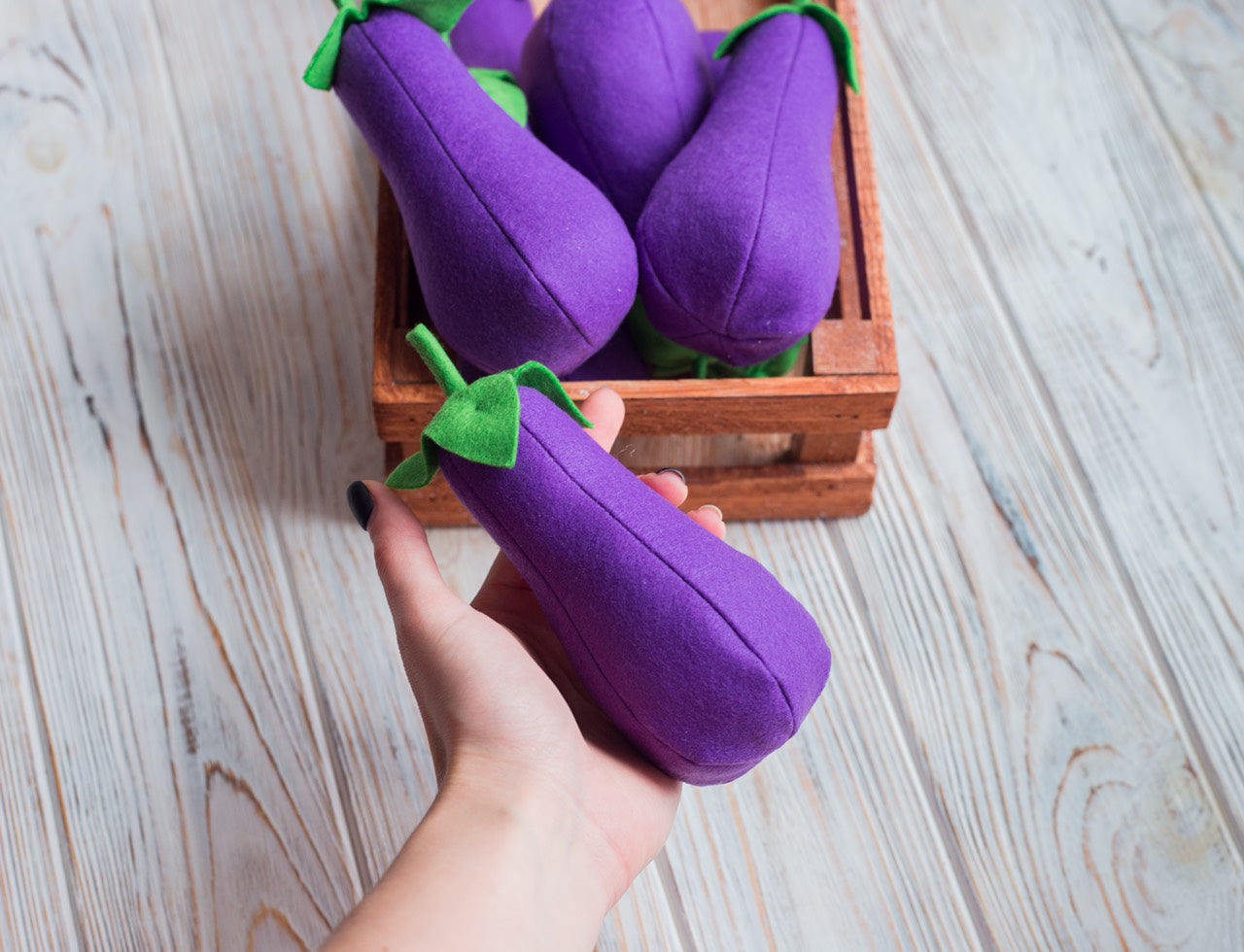 Eggplant felt vegetables