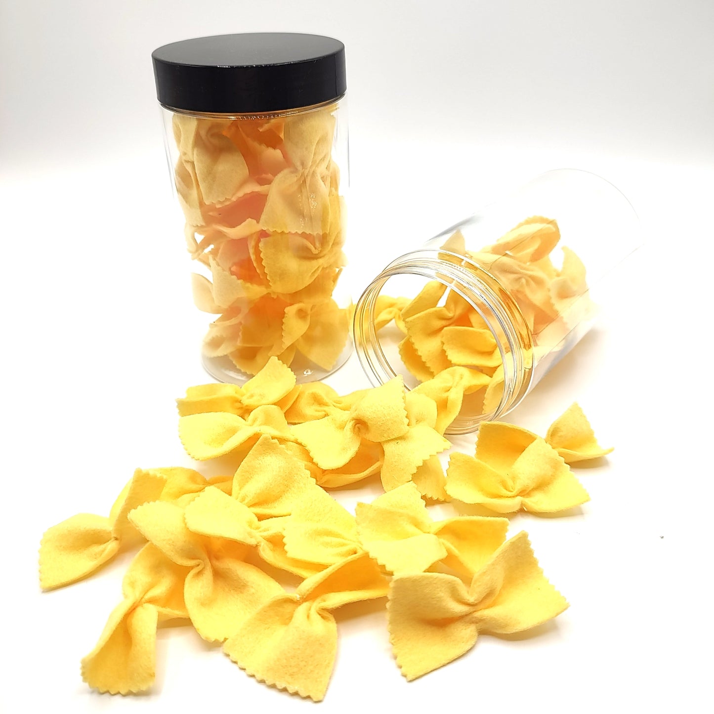 Pasta beige farfalle, bow tie play food