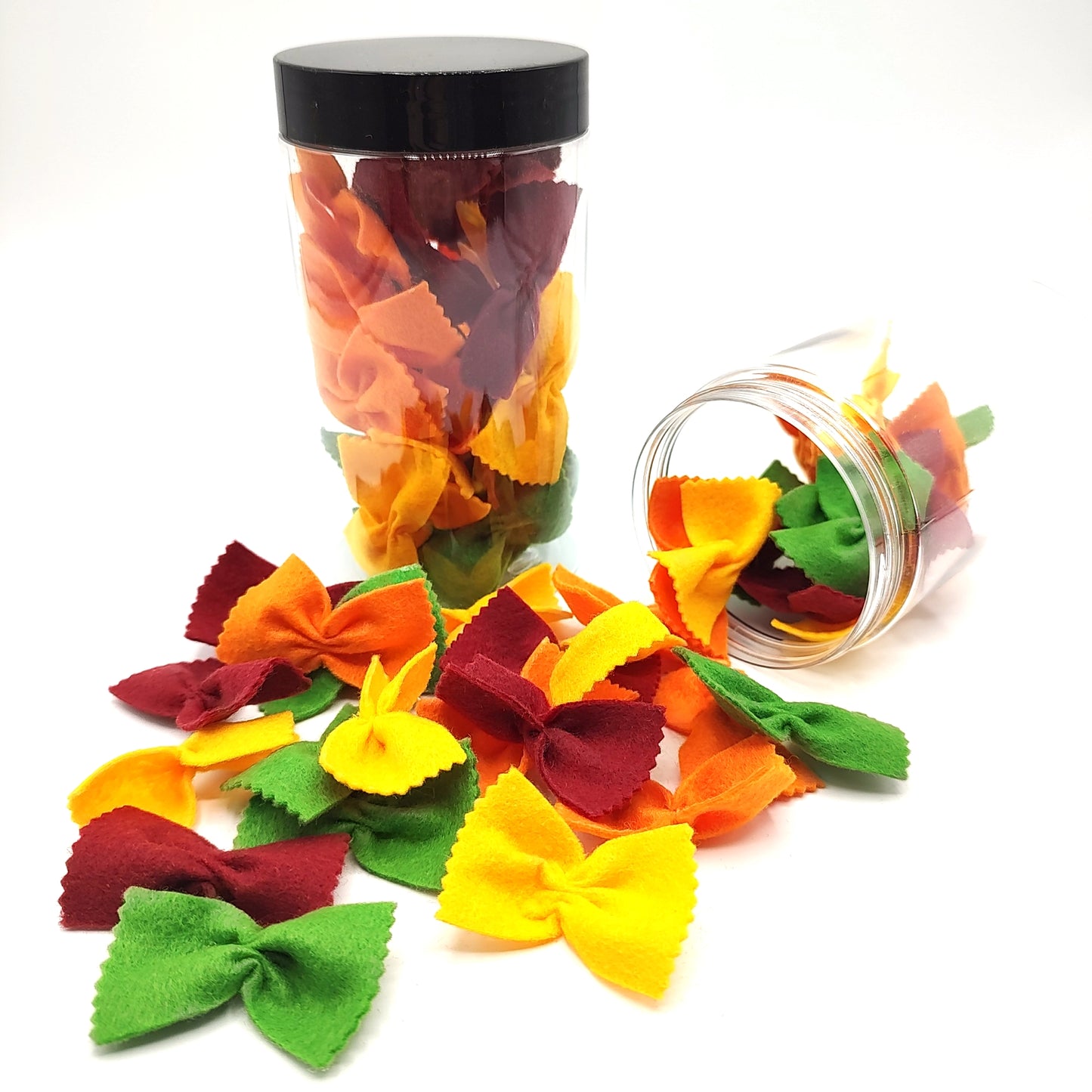 Pasta multi colored farfalle, bow tie play food