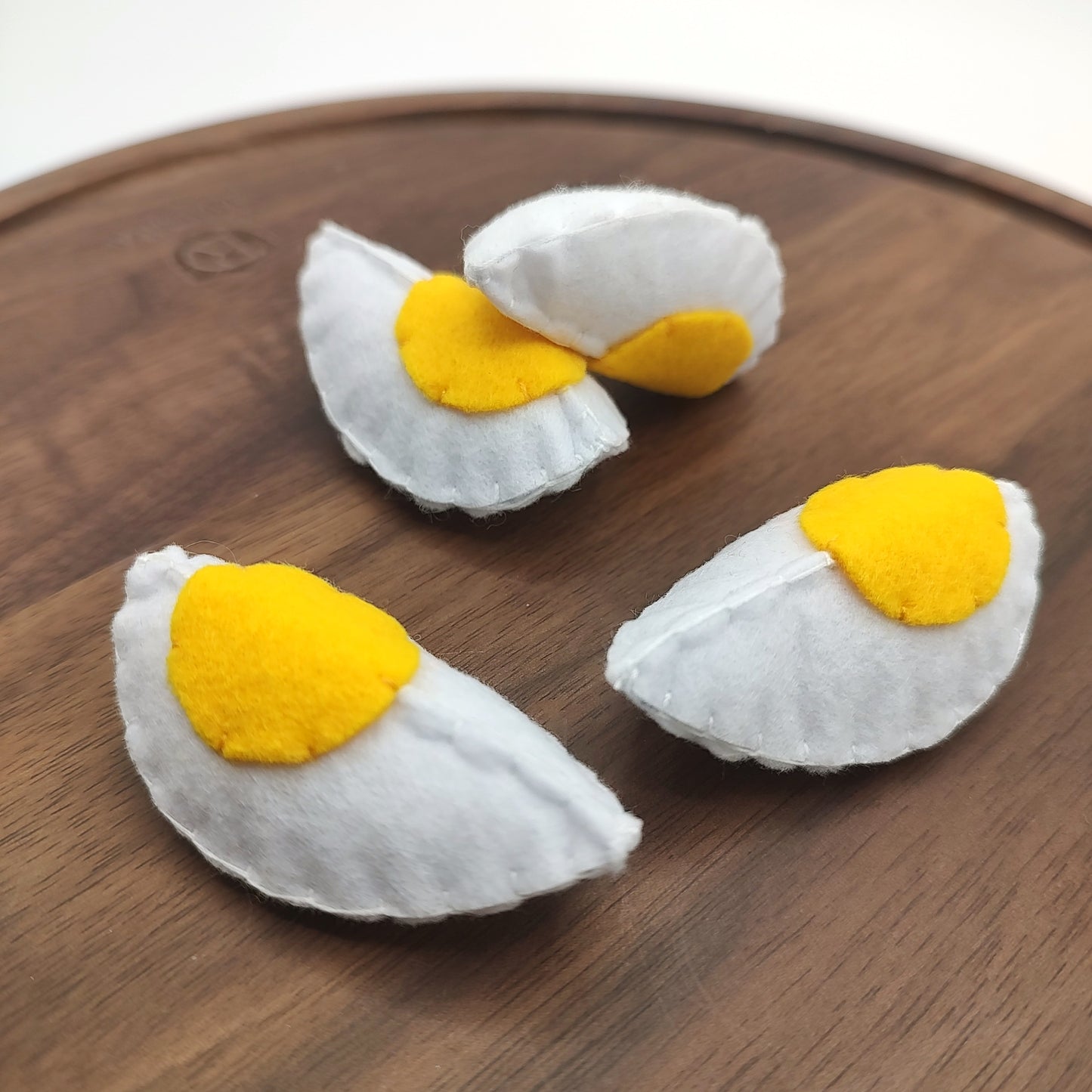 Egg quarter, felt play food