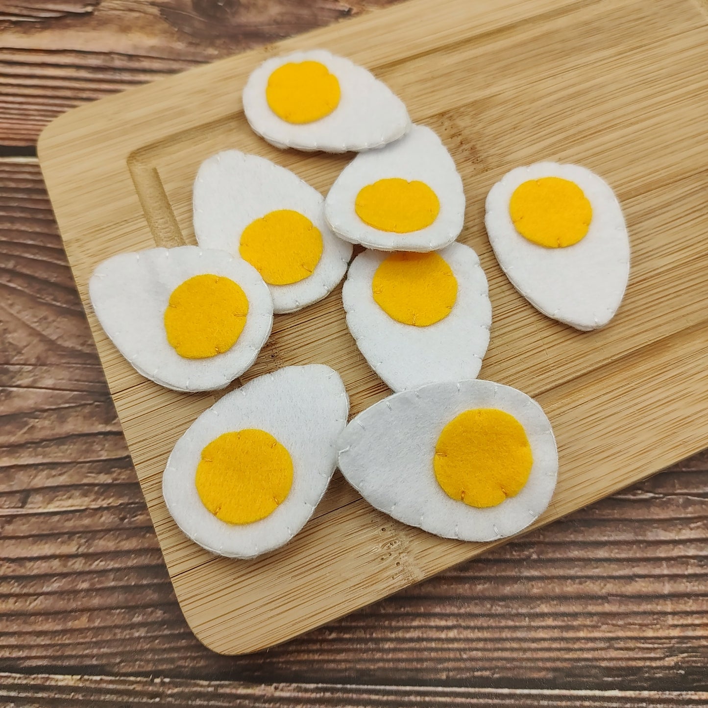 Egg slice ellipse, felt play food