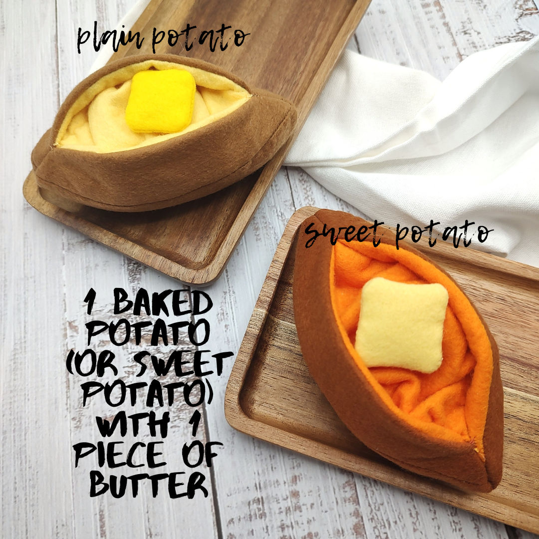 Baked swet potato play food