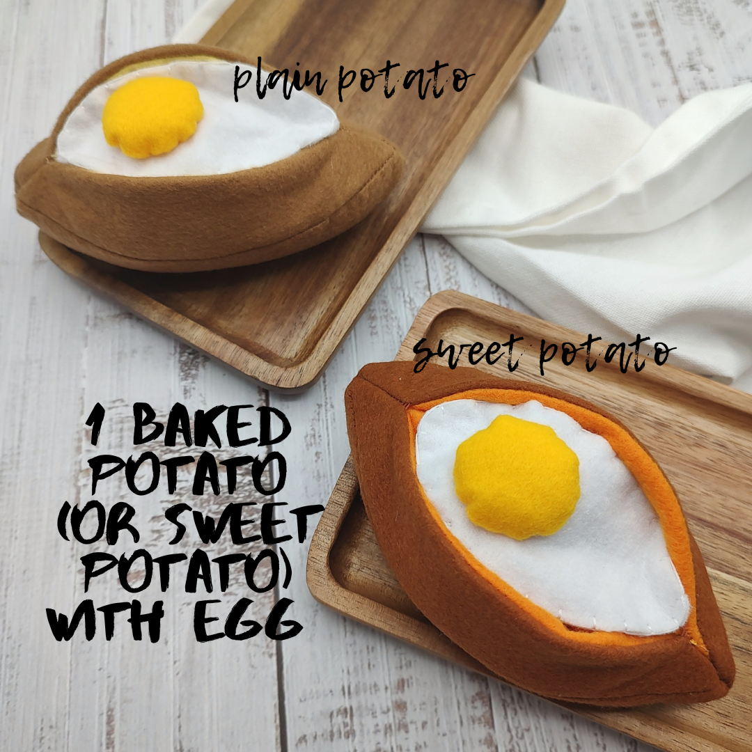 Baked swet potato play food