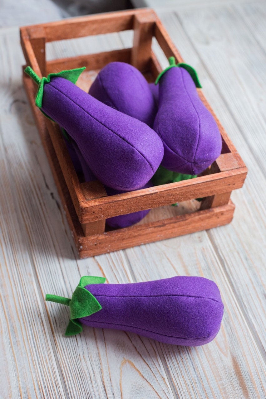 Eggplant felt vegetables