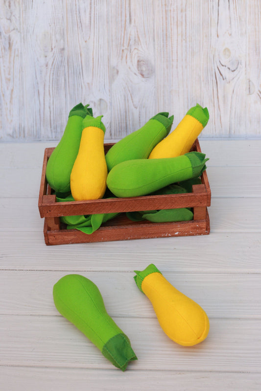 Zucchini play food, felt vegetable