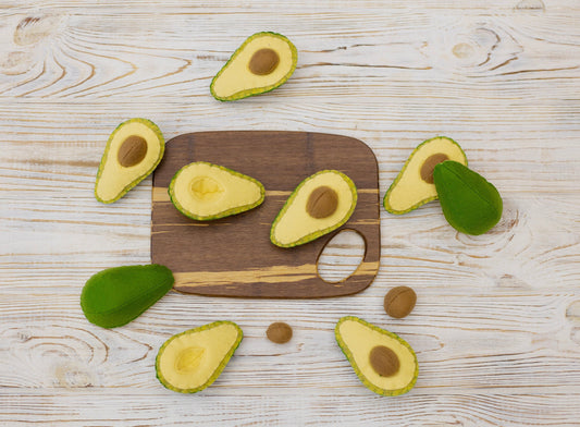 Avocado felt fruits