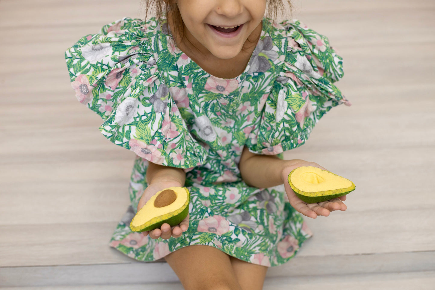 Avocado felt fruits