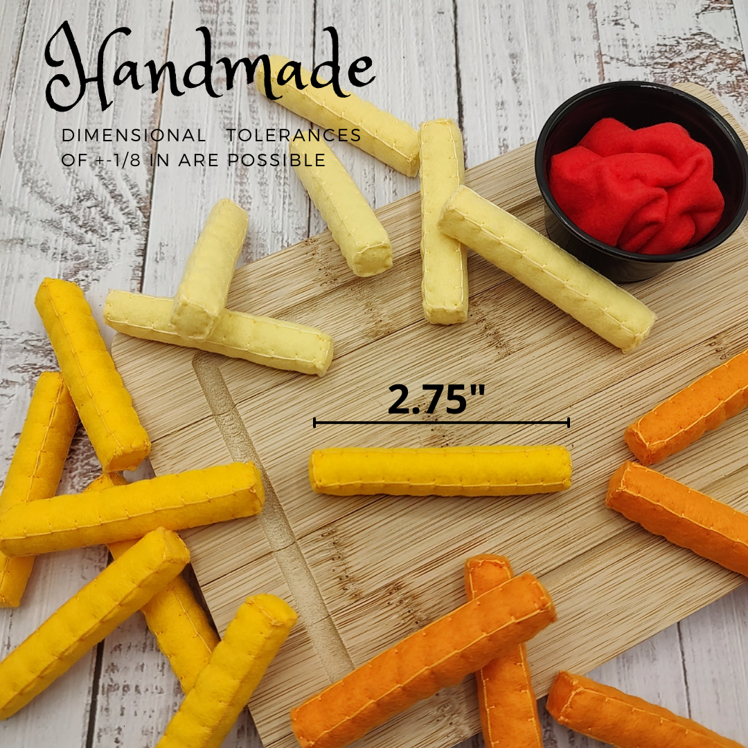 French fries handmade "cutting", roasted sweet potato play food